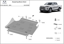 Plieninė pavarų dėžės apsauga Ssangyong Musso Grand (2018-2026)