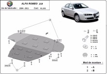 Plieninė variklio apsauga Alfa Romeo 159 (2004-2011)