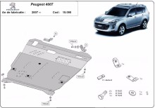 Plieninė variklio apsauga Peugeot 4007 (2007-2012)