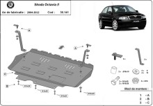 Plieninė variklio apsauga Skoda Octavia 2 (2004-2012)