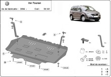 Plieninė variklio apsauga Volkswagen Touran (2003-2015)