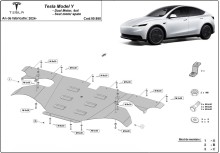 Plieninė galinio variklio apsauga Tesla Model Y AWD (2024-2026)