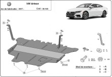Plieninė variklio apsauga VW Passat Alltrack - mechaninė pavarų dėžė (2015-2023)