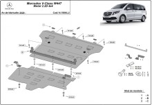 Aliumininė variklio apsauga Mercedes V-Class W447, 4x4 (2020-2026)
