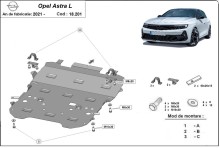 Plieninė variklio apsauga Opel Astra L (2021-2026)