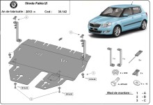 Plieninė variklio apsauga Skoda Fabia 3 (2015-2021)