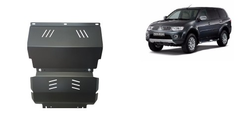 Plieninė variklio apsauga Mitsubishi Pajero Sport 2 (2008-2016)