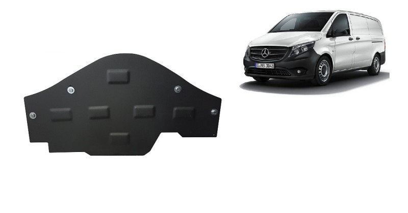 Plieninė variklio apsauga Mercedes V-Class W447, 4x2, 1.6 D (su Start-Stop sistema) (2014-2026)