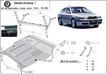 Plieninė variklio apsauga Skoda Octavia 1 (1998-2010)