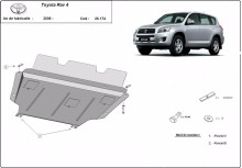 Plieninė variklio apsauga Toyota RAV 4 dyzelinas (2006-2013)
