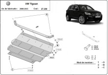 Plieninė variklio apsauga VW Tiguan (2008-2015)
