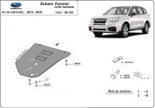 Plieninė pavarų dėžės apsauga Subaru Forester 4 (2014-2018)