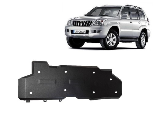 Plieninė kuro bako apsauga Toyota Land Cruiser J120 - tik 5 durų versijai (2002-2009)