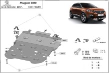 Plieninė variklio apsauga Peugeot 3008 (2017-2026)