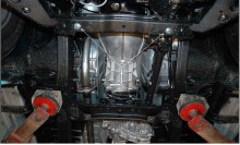 Plieninė pavarų dėžės apsauga Mitsubishi Pajero Sport 2 (2008-2016)