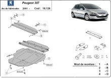 Plieninė variklio apsauga Peugeot 307 (2001-2008)