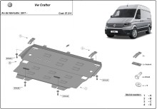 Plieninė variklio apsauga VW Crafter (2017-2026)