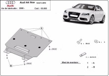 Plieninė pavarų dėžės apsauga Audi A4 4 B8 (2008-2014)