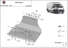Plieninė kuro bako apsauga Fiat Ducato (2018-2026)