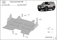 Plieninė variklio apsauga Toyota Land Cruiser 250 (2024-2026)