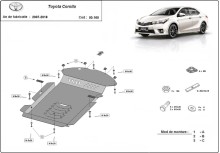Plieninė katalizatoriaus apsauga Toyota Corolla (2013-2018)