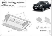 Aliumininė radiatoriaus apsauga Nissan Navara D40 (2005-2015)