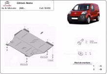 Plieninė variklio apsauga Citroen Nemo (2008-2017)