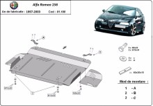 Plieninė variklio apsauga Alfa Romeo 156 (1997-2003)