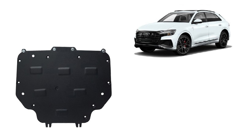 Plieninė pavarų dėžės apsauga Audi Q8 (2018-2026)
