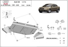 Plieninė variklio apsauga Audi A4 B6, 1.9 Tdi (2000-2005)