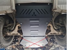Plieninė variklio apsauga Mitsubishi Pajero 3 (V60, V70) Vers 2.0 (1999-2007)