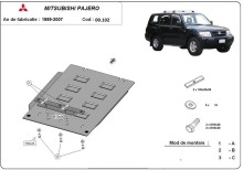 Plieninė pavarų dėžės apsauga Mitsubishi Pajero 3 (V60, V70) (1999-2007)
