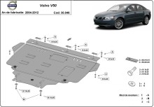 Plieninė variklio apsauga Volvo V50 (2004-2012)