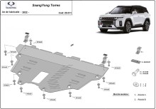 Plieninė variklio apsauga Ssangyong Torres (2022-2026)