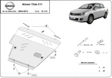 Plieninė variklio apsauga Nissan Tiida (2007-2011)