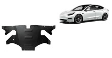 Plieninė galinio elektros variklio apsauga Tesla Model 3 AWD (2017-2026)
