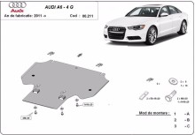 Plieninė pavarų dėžės apsauga Audi A6 (2011-2018)