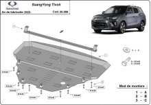 Plieninė variklio apsauga SsangYong Tivoli (2023-2026)