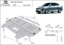 Plieninė variklio apsauga Hyundai Elantra 1 (2007-2011)