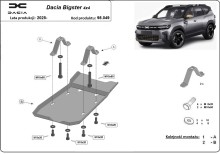Plieninė diferencialo apsauga Dacia Bigster 4x4 (2025-2026)