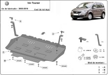 Aliumininė variklio apsauga Volkswagen Touran (2003-2015)