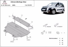 Plieninė variklio apsauga Citroen Berlingo (2008-2018)