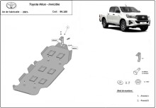 Plieninė kuro bako apsauga Toyota Hilux Invincible (2021-2026)