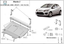 Plieninė variklio apsauga Mazda 2 (2008-2014)