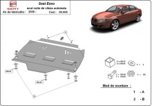 Plieninė automatinės pavarų dėžės apsauga Seat Exeo (2008-2013)