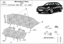 Plieninė variklio apsauga Mercedes E-Classe W212 (2009-2016)