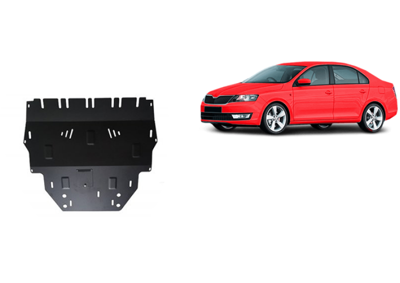 Plieninė variklio apsauga Skoda Rapid (2012-2019)