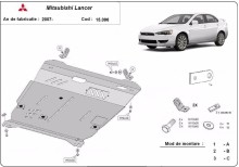 Plieninė variklio apsauga Mitsubishi Lancer (2007-2017)