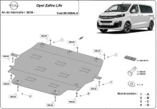 Aliumininė variklio apsauga Opel Zafira Life (2019-2026)