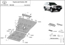 Plieninė variklio apsauga Toyota Land Cruiser J100 (1998-2008)